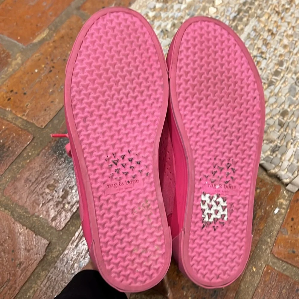 Rag & bone Nova hot pink high top sneakers size 7 - Picture 8 of 12